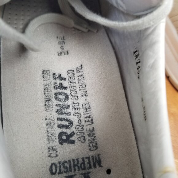 Women's Mephisto Match Runoff Shoes Beige White Leather Size 7.5 - Picture 8 of 12